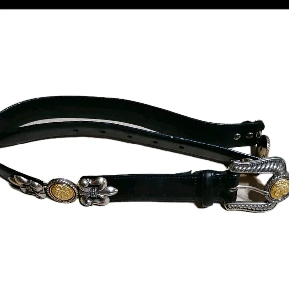 Brighton Black Belt with Gold and Silver Accents - Picture 2 of 6